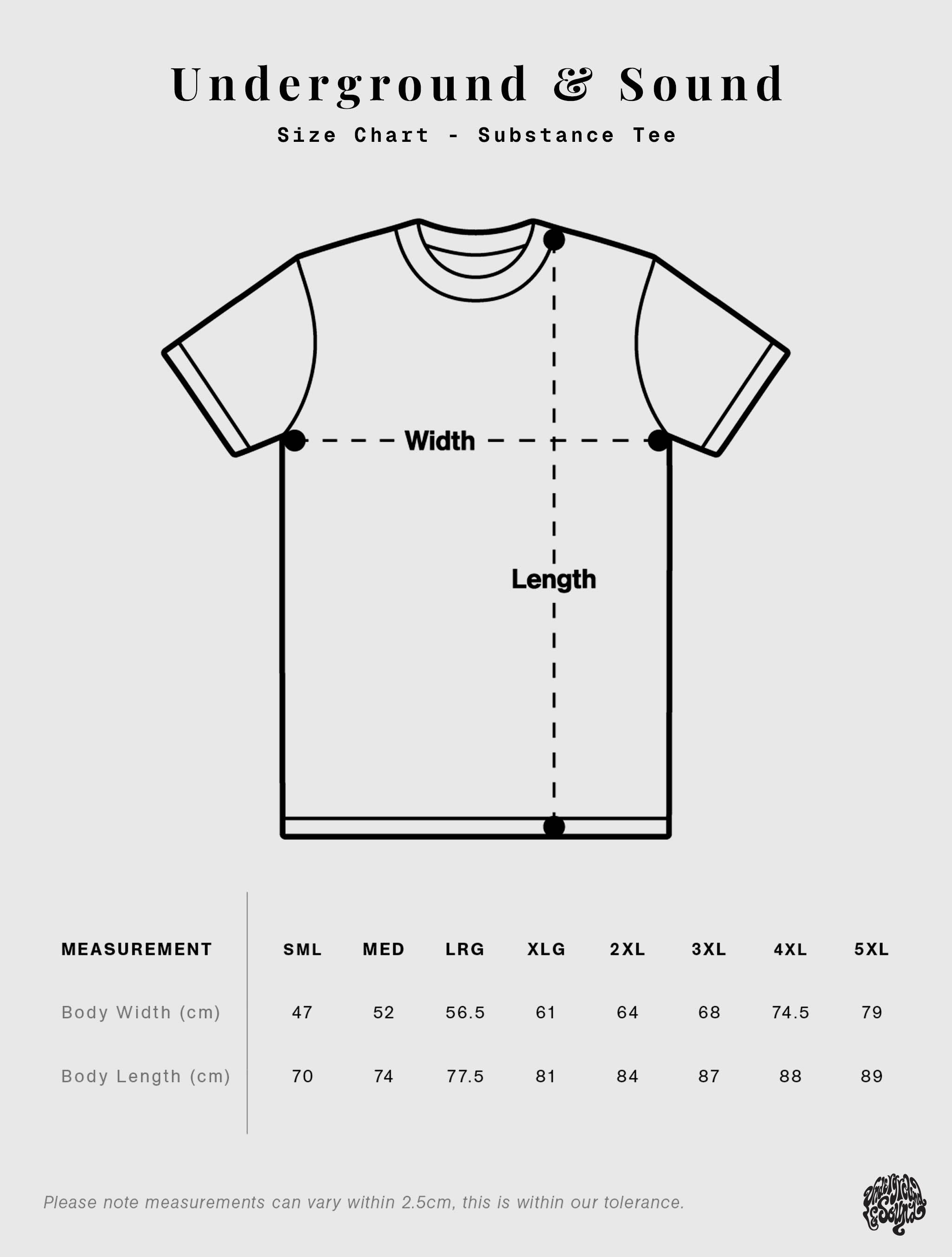 Underground & Sound Substance T-Shirt // Wall Bottle