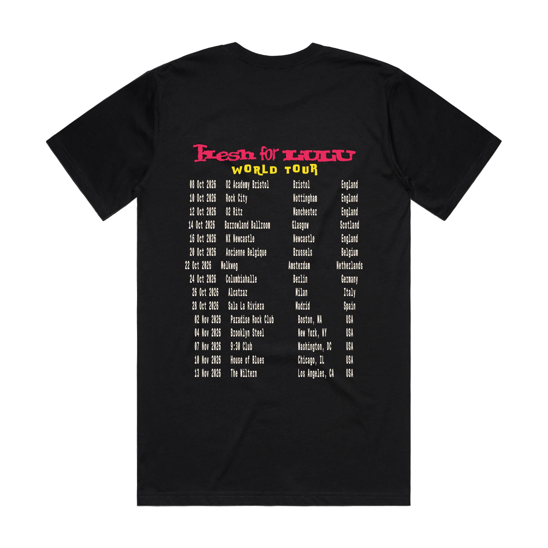 Flesh For Lulu Tour Tee