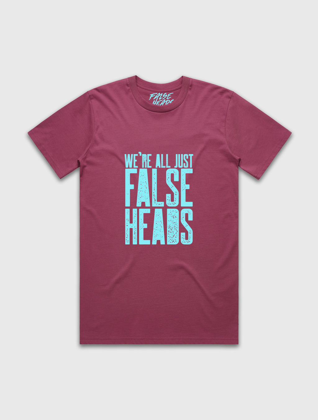 We're All Just False Heads T-Shirt - Cracked White