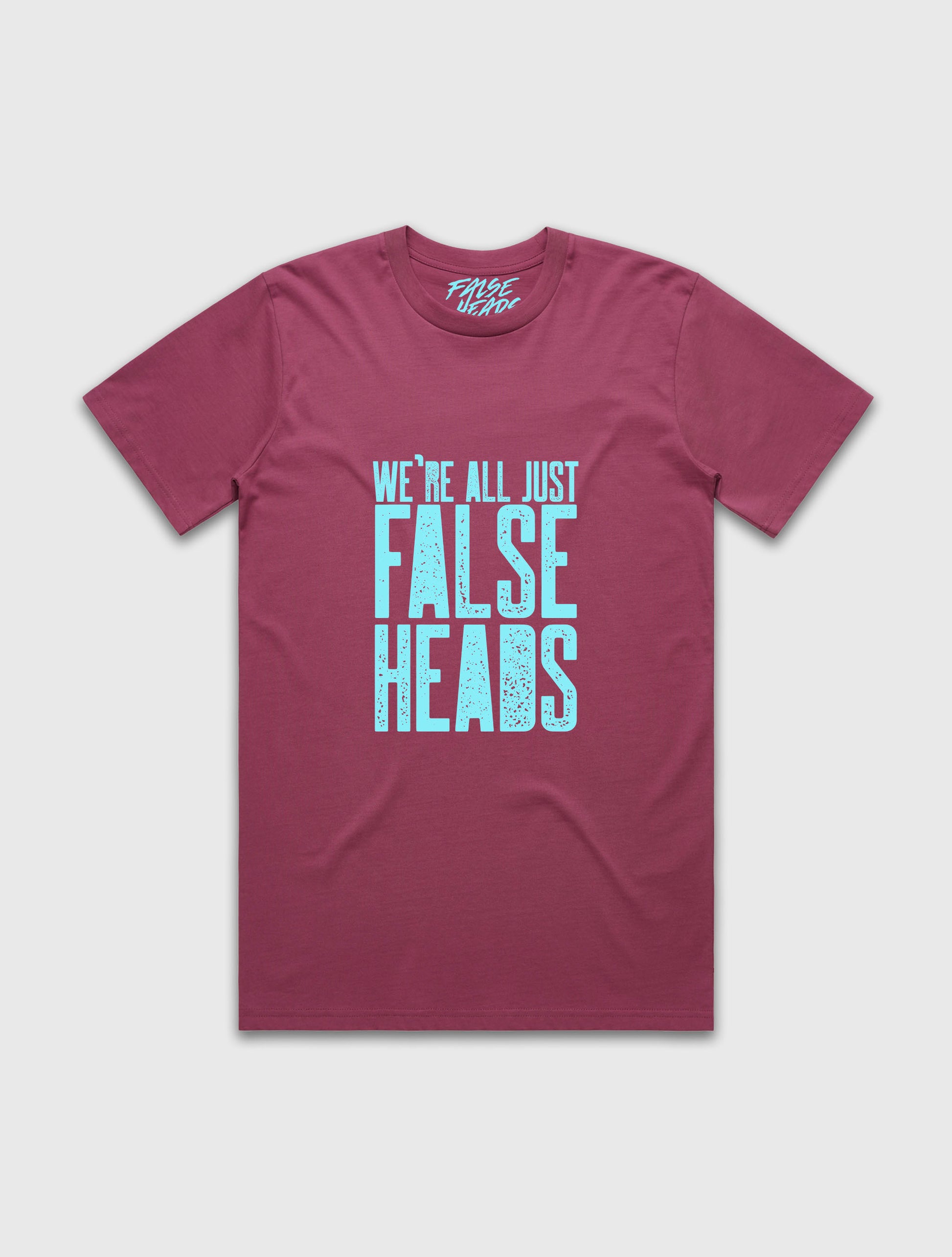 We're All Just False Heads T-Shirt - Cracked White